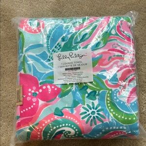 Lilly Pulitzer Pink and Blue Beach Towel